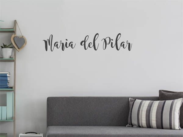 Wandtattoo Maria del Pilar in Handschrift