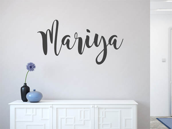 Wandtattoo Mariya in Handschrift