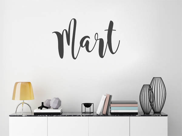 Wandtattoo Mart in Handschrift