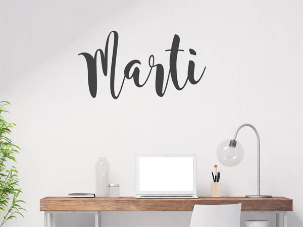 Wandtattoo Marti in Handschrift