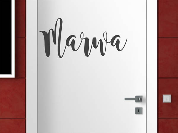 Wandtattoo Marwa in Handschrift