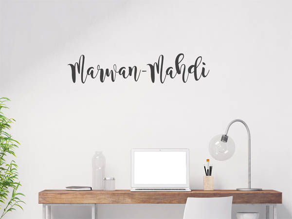 Wandtattoo Marwan-Mahdi in Handschrift