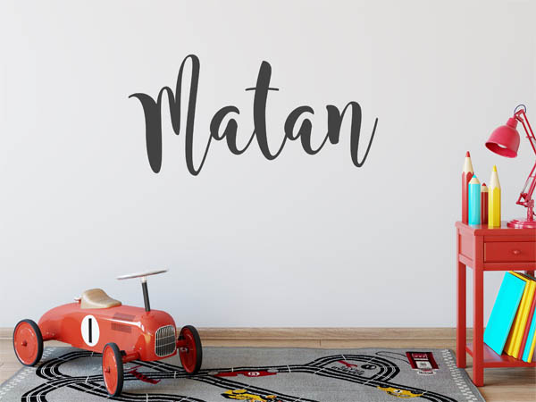Wandtattoo Matan in Handschrift