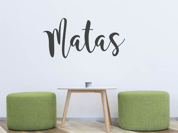 Wandtattoo Matas in Handschrift