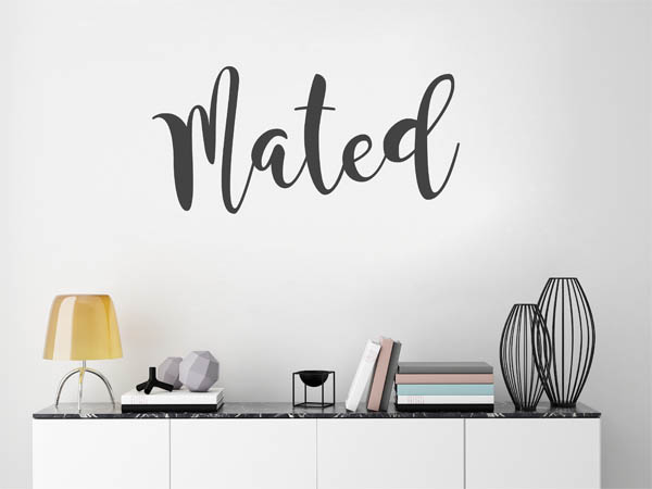 Wandtattoo Mated in Handschrift
