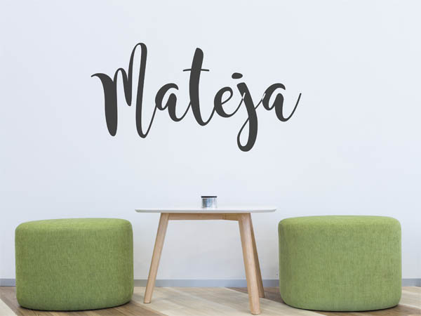 Wandtattoo Mateja in Handschrift