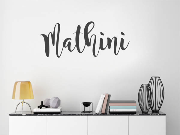 Wandtattoo Mathini in Handschrift