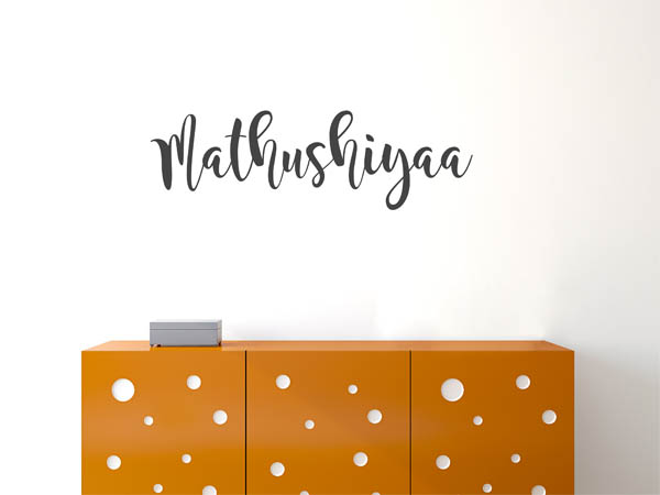 Wandtattoo Mathushiyaa in Handschrift