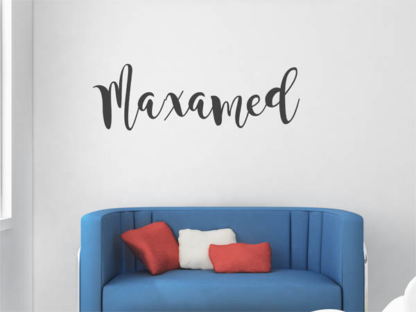 Wandtattoo Maxamed in Handschrift