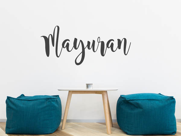 Wandtattoo Mayuran in Handschrift