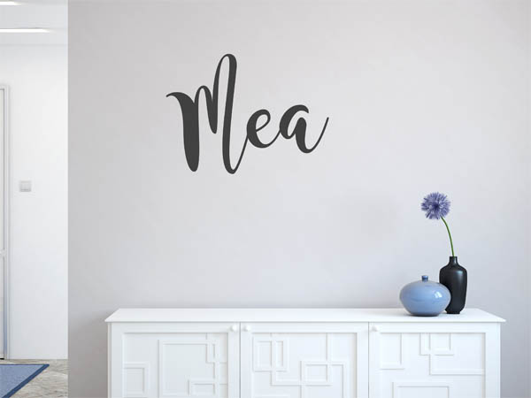 Wandtattoo Mea in Handschrift
