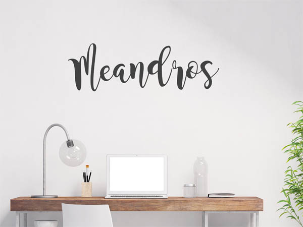 Wandtattoo Meandros in Handschrift