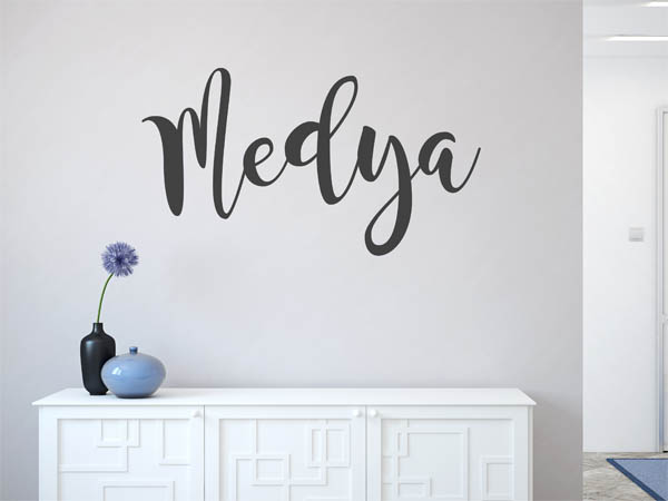 Wandtattoo Medya in Handschrift