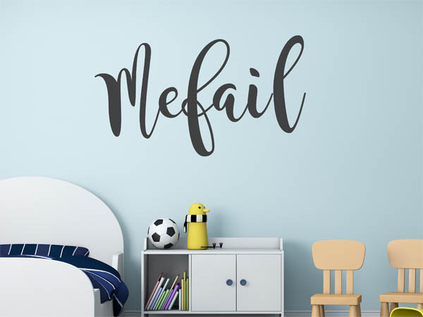 Wandtattoo Mefail in Handschrift