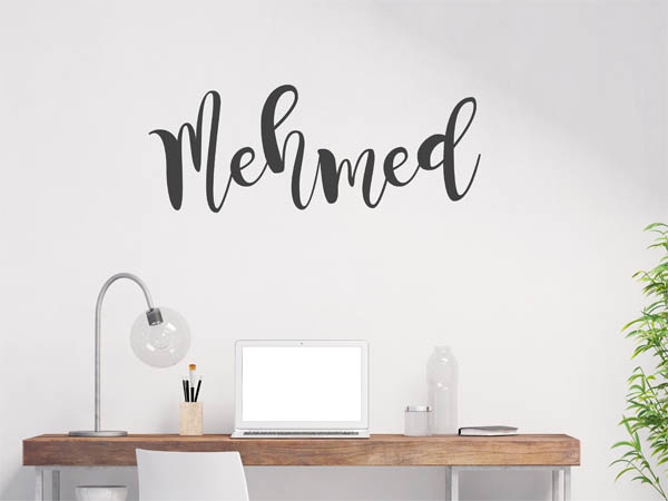 Wandtattoo Mehmed in Handschrift