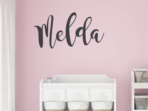 Wandtattoo Melda in Handschrift