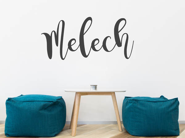 Wandtattoo Melech in Handschrift