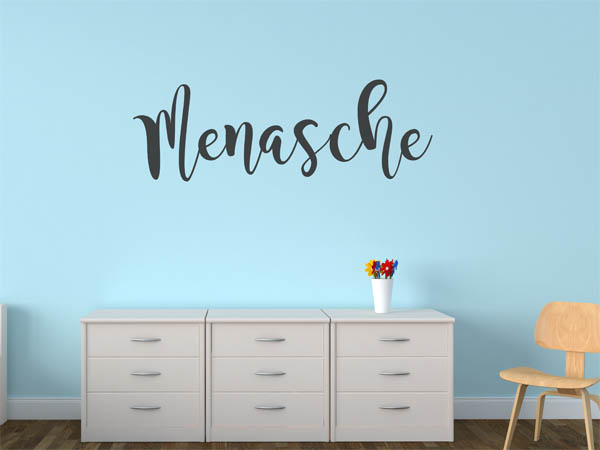 Wandtattoo Menasche in Handschrift