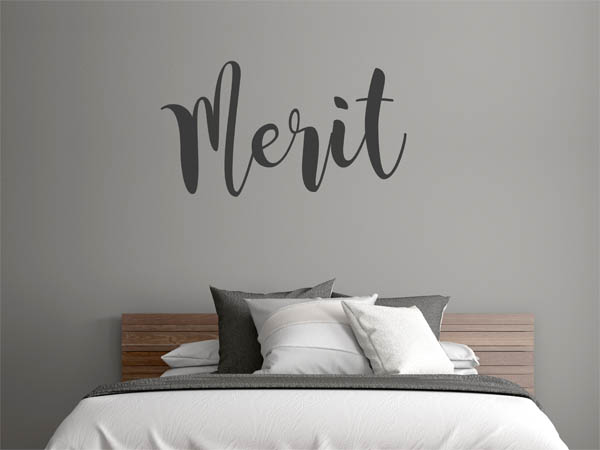 Wandtattoo Merit in Handschrift