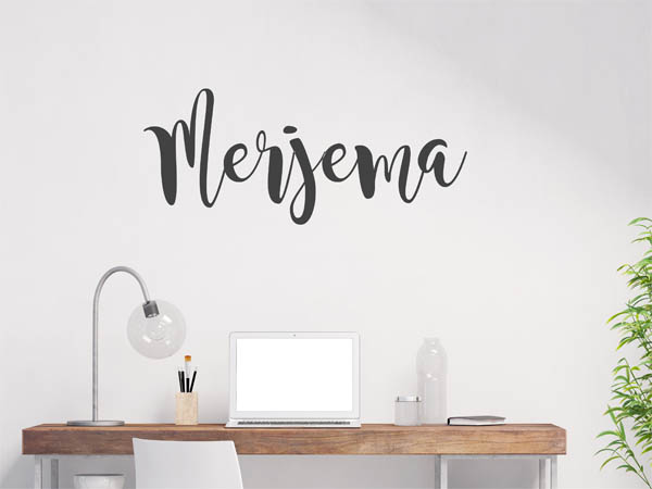Wandtattoo Merjema in Handschrift