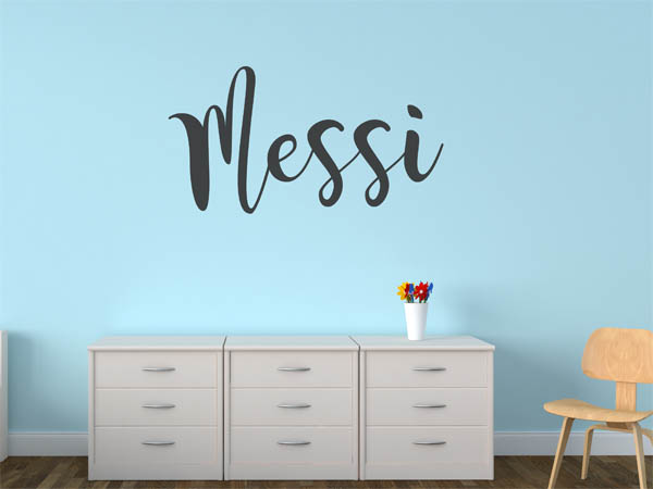 Wandtattoo Messi in Handschrift