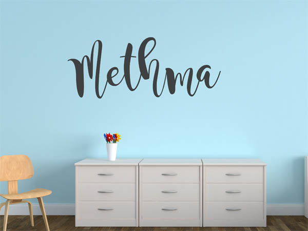 Wandtattoo Methma in Handschrift