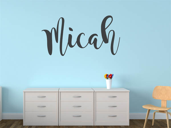 Wandtattoo Micah in Handschrift