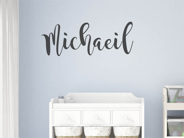 Wandtattoo Michaeil in Handschrift