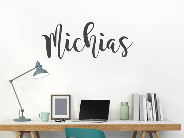 Wandtattoo Michias in Handschrift