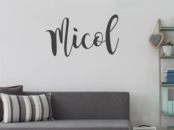 Wandtattoo Micol in Handschrift