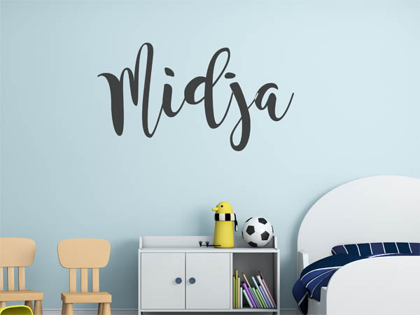Wandtattoo Midja in Handschrift