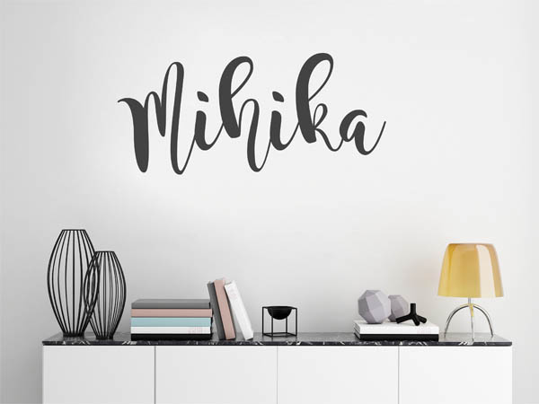 Wandtattoo Mihika in Handschrift