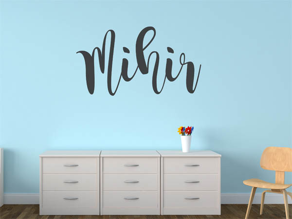 Wandtattoo Mihir in Handschrift