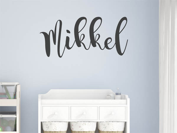 Wandtattoo Mikkel in Handschrift