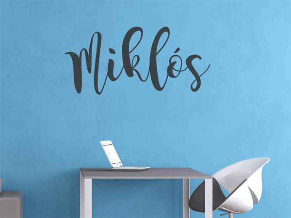 Wandtattoo Miklós in Handschrift