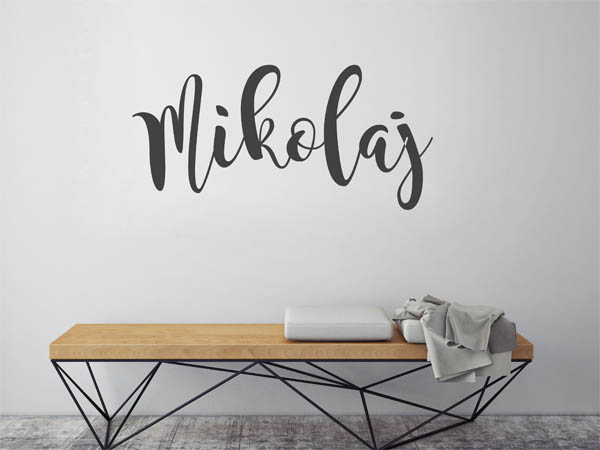 Wandtattoo Mikolaj in Handschrift
