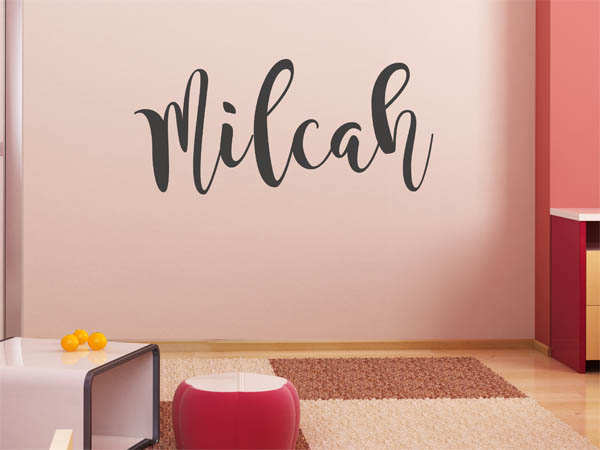 Wandtattoo Milcah in Handschrift