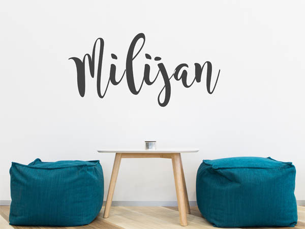 Wandtattoo Milijan in Handschrift