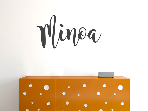 Wandtattoo Minoa in Handschrift