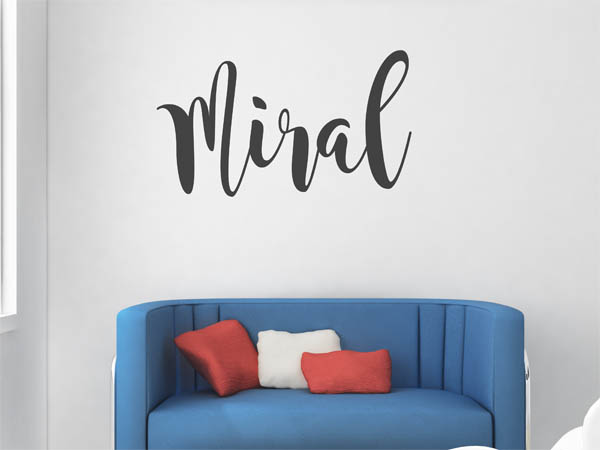 Wandtattoo Miral in Handschrift