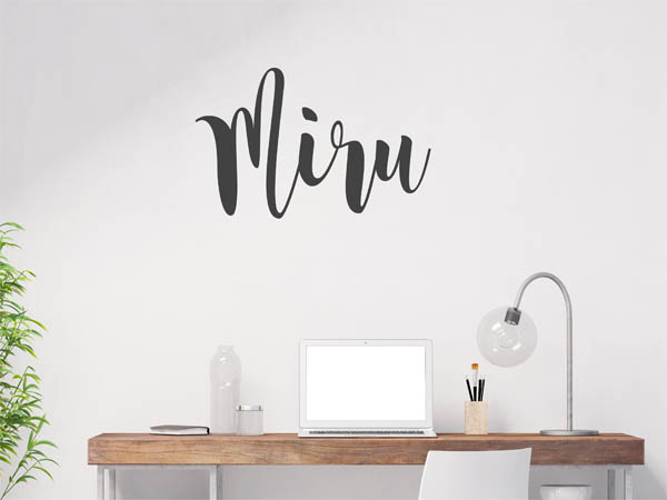 Wandtattoo Miru in Handschrift