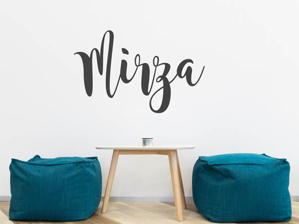 Wandtattoo Mirza in Handschrift