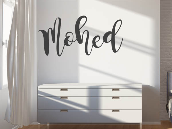 Wandtattoo Mohed in Handschrift