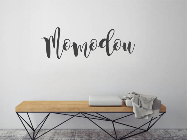 Wandtattoo Momodou in Handschrift