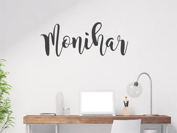 Wandtattoo Monihar in Handschrift