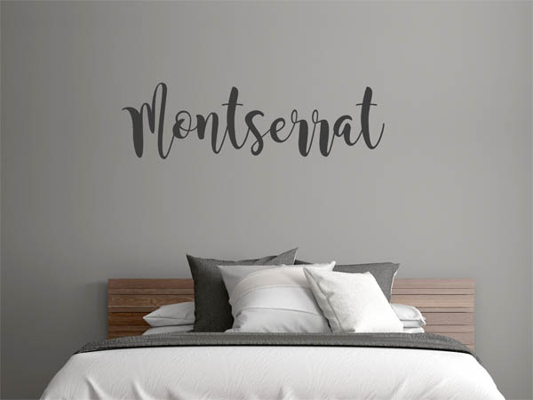 Wandtattoo Montserrat in Handschrift