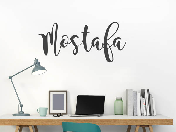 Wandtattoo Mostafa in Handschrift