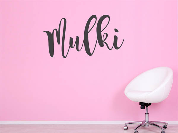 Wandtattoo Mulki in Handschrift