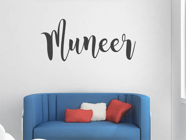 Wandtattoo Muneer in Handschrift
