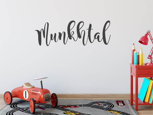 Wandtattoo Munkhtal in Handschrift